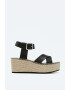 Pepe Jeans London Sandale tip espadrile din piele ecologica cu talpa wedge - Pled.ro