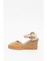 Pepe Jeans London Sandale wedge de piele intoarsa Wendy Bass - Pled.ro