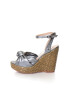 Pepe Jeans London Sandale wedge de piele sintetica Walker - Pled.ro