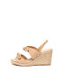 Pepe Jeans London Sandale wedge tip espadrile de piele intoarsa ecologica - Pled.ro