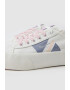 Pepe Jeans London Tenisi flatform din material textil cu logo - Pled.ro