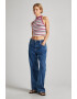 Pepe Jeans London Top crop cu model colorblock - Pled.ro