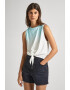 Pepe Jeans London Top crop cu model in degrade - Pled.ro