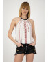 Pepe Jeans London Top cu broderie geometrica Alice - Pled.ro