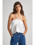 Pepe Jeans London Top cu perforatii - Pled.ro