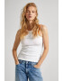 Pepe Jeans London Top din amestec de modal cu logo - Pled.ro