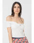 Pepe Jeans London Tricou crop cu decolteu pe umeri Beth - Pled.ro