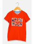 Pepe Jeans London Tricou cu decolteu in V si model grafic - Pled.ro