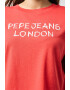 Pepe Jeans London Tricou cu decolteu la baza gatului cu logo - Pled.ro