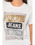 Pepe Jeans London Tricou cu decolteu la baza gatului si aplicatii cu paiete Tyler - Pled.ro