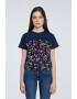 Pepe Jeans London Tricou cu decolteu la baza gatului si model floral - Pled.ro