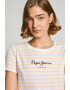 Pepe Jeans London Tricou cu decolteu rotund si model in dungi - Pled.ro