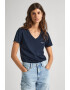 Pepe Jeans London Tricou de bumbac cu decolteu in V Lorette - Pled.ro