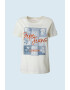 Pepe Jeans London Tricou de bumbac cu imprimeu cu aspect decolorat - Pled.ro