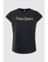 Pepe Jeans London Tricou de bumbac cu logo din strasuri Carli - Pled.ro