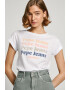 Pepe Jeans London Tricou din bumbac cu imprimeu logo Eileen - Pled.ro