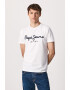 Pepe Jeans London Tricou slim fit cu imprimeu logo supradimensionat Original - Pled.ro