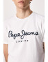 Pepe Jeans London Tricou slim fit cu imprimeu logo supradimensionat Original - Pled.ro