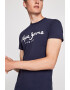 Pepe Jeans London Tricou slim fit cu imprimeu logo supradimensionat Original - Pled.ro