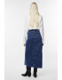 Pieces Fusta de denim cu slit frontal - Pled.ro