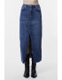 Pieces Fusta de denim cu slit frontal - Pled.ro