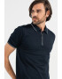 Pierre Cardin Tricou polo cu fermoar scurt - Pled.ro