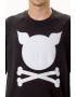 PORC Bluza sport unisex cu maneci raglan si imprimeu logo - Pled.ro