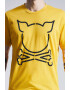 PORC Tricou unisex de bumbac cu imprimeu logo supradimensionat Luminous - Pled.ro