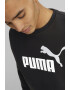 Puma Bluza de trening cu decolteu la baza gatului si imprimeu logo Essentials Negru Alb - Pled.ro