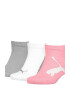 Puma Set de sosete scurte - 3 perechi Gri/Alb/Roz - Pled.ro