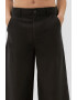 Q/S by s.Oliver Pantaloni crop din amestec de in cu croiala ampla - Pled.ro