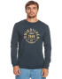 QUIKSILVER Bluza de bumbac cu decolteu la baza gatului Circled Script - Pled.ro