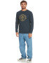 QUIKSILVER Bluza de bumbac cu decolteu la baza gatului Circled Script - Pled.ro