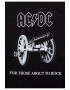 Recovered Tricou cu imprimeu logo ACDC 'For Those About Rock' 7595 - Pled.ro