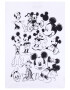 Recovered Tricou unisex cu imprimeu cu desene animate Disney Mickey and Friends Sketch 7583 - Pled.ro