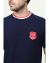 Red White and Blue Tricou cu logo brodat si decolteu la baza gatului - Pled.ro