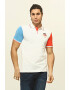 Red White and Blue Tricou polo colorblock New Como - Pled.ro