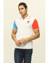 Red White and Blue Tricou polo colorblock New Como - Pled.ro