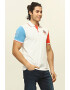 Red White and Blue Tricou polo colorblock New Como - Pled.ro