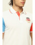 Red White and Blue Tricou polo colorblock New Como - Pled.ro