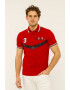 Red White and Blue Tricou polo de bumbac Longer - Pled.ro