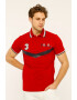 Red White and Blue Tricou polo de bumbac Longer - Pled.ro