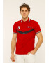 Red White and Blue Tricou polo de bumbac Longer - Pled.ro