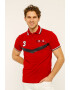 Red White and Blue Tricou polo de bumbac Longer - Pled.ro