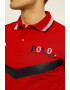 Red White and Blue Tricou polo de bumbac Longer - Pled.ro