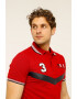 Red White and Blue Tricou polo de bumbac Longer - Pled.ro