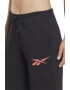 Reebok Pantaloni sportr regular fit din amestec de bumbac cu snur in talie - Pled.ro