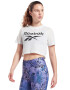 Reebok Tricou crop cu imprimeu logo Identity - Pled.ro