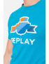 Replay Tricou regular fit de bumbac cu imprimeu grafic si logo - Pled.ro