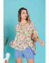 RESENSE Bluza asimetrica cu model floral Thea - Pled.ro